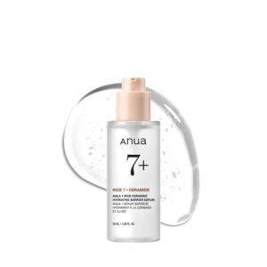 Anua Rice Ceramide 7 Hydrating Barrier Serum, Moisturizing Face Serum, Non-comodogenic, Hyaluronic Acid, Niacinamide