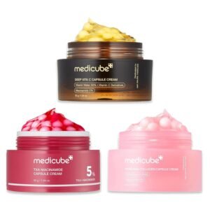 medicube Capsule Cream Trio_ TXA + Niacinamide, Deep Vitamin C, and Salmon DNA PDRN Capsule Cream _ Hydrating, Clarifying