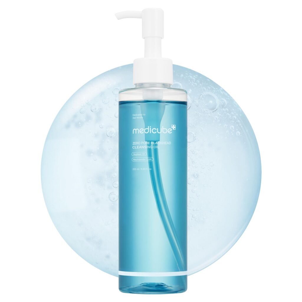 medicube Zero Pore Blackhead Cleansing Oil _ Makeup Remover for all skin types, Daily Moisture Facial Cleanser, Low-Irrita
