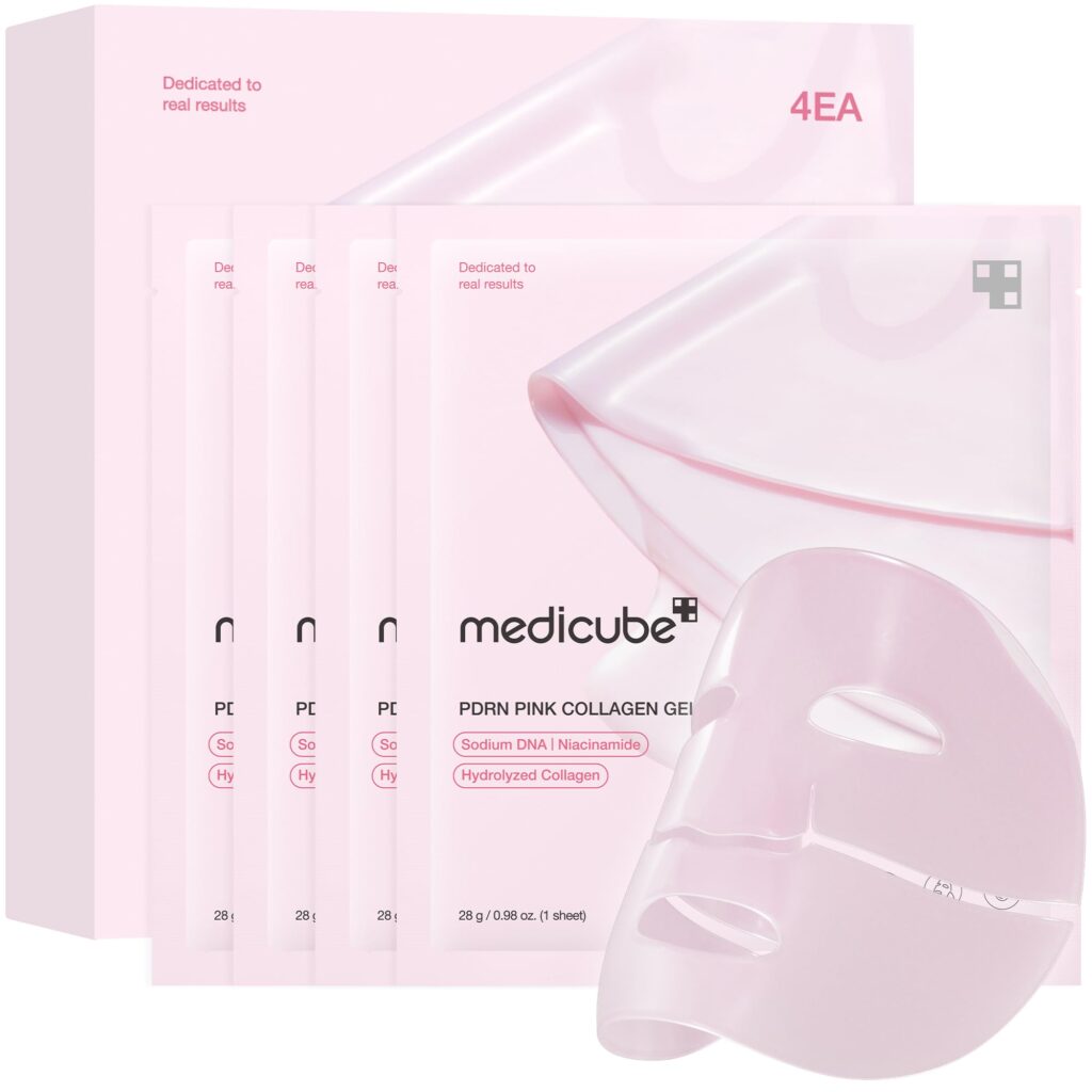medicube Jelly Gel Mask with Salmon DNA PDRN Pink Collagen _ Overnight Face Mask for Glass Glow Skin _ Elasticity