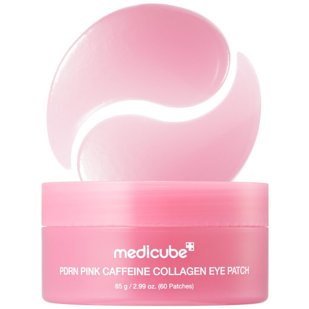 medicube PDRN Caffeine Collagen Eye Patch _ Gel Eye Patches for the appearance of Dark Circles, Undereye Bags _ Firming