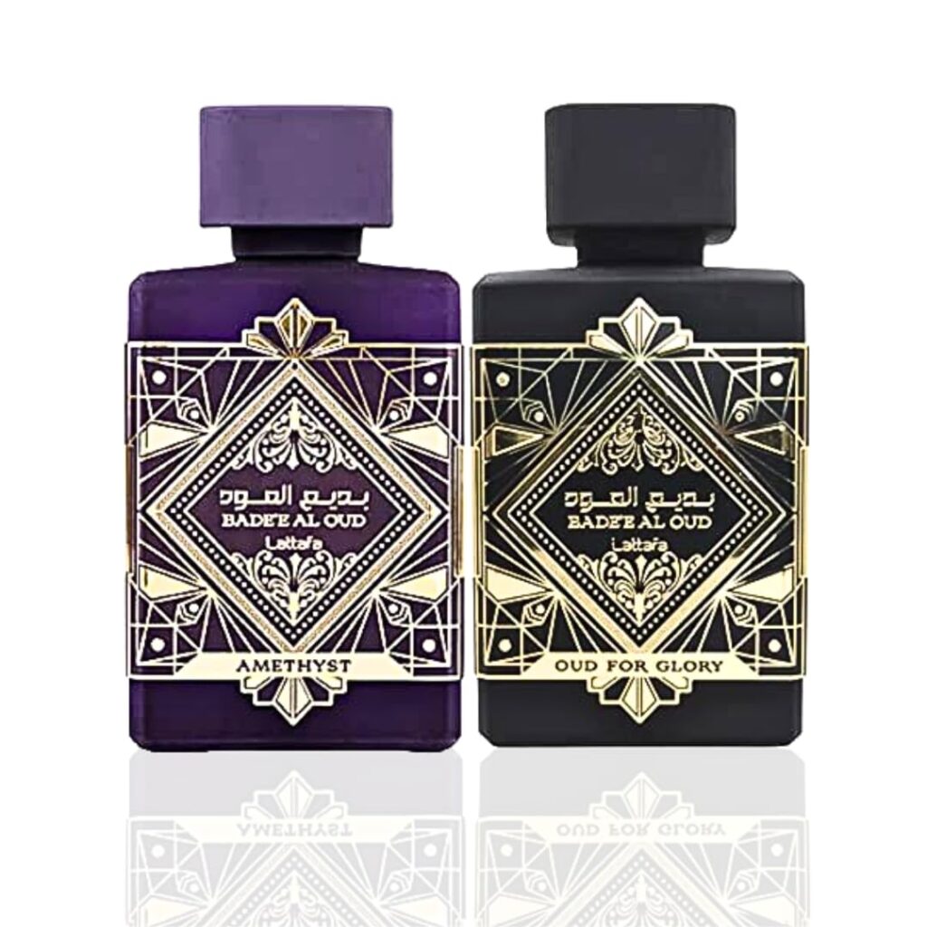 Lattafa Bade'e Al Oud Amethyst - Floral, Fruity, Amber, Oud - Eau de Parfum Long-Lasting Fragrance for Unisex, 3.40 Ounce / 100 ml