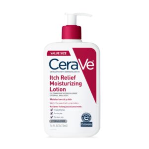 CeraVe Anti Itch Moisturizing Lotion with Pramoxine Hydrochloride, Relieves Itch with Minor Skin Irritations, Sunburn