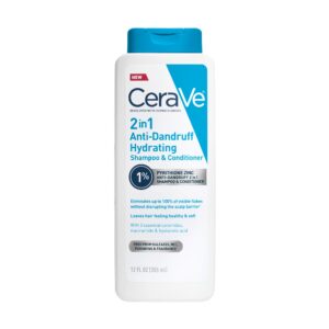 CeraVe 2 In 1 Hydrating Anti Dandruff Shampoo And Conditioner, 1_ Pyrithione Zinc Dandruff Treatment, Color Safe & Sulfate Free Shampoo And Conditioner, Helps Eliminate Dandruff & Relieve