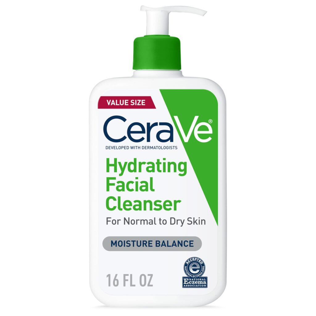 CeraVe Hydrating Facial Cleanser, Moisturizing Face Wash For Dry Skin, Hyaluronic Acid + Ceramides + Glycerin, Hydrating