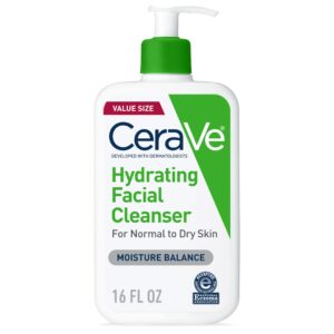 CeraVe Hydrating Facial Cleanser, Moisturizing Face Wash For Dry Skin, Hyaluronic Acid + Ceramides + Glycerin, Hydrating