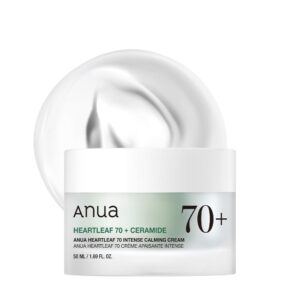 Anua Heartleaf 70 Intense Calming Cream with Ceramide & Panthenol, Face Moisturizer for Dry Skin, Barrier Repair