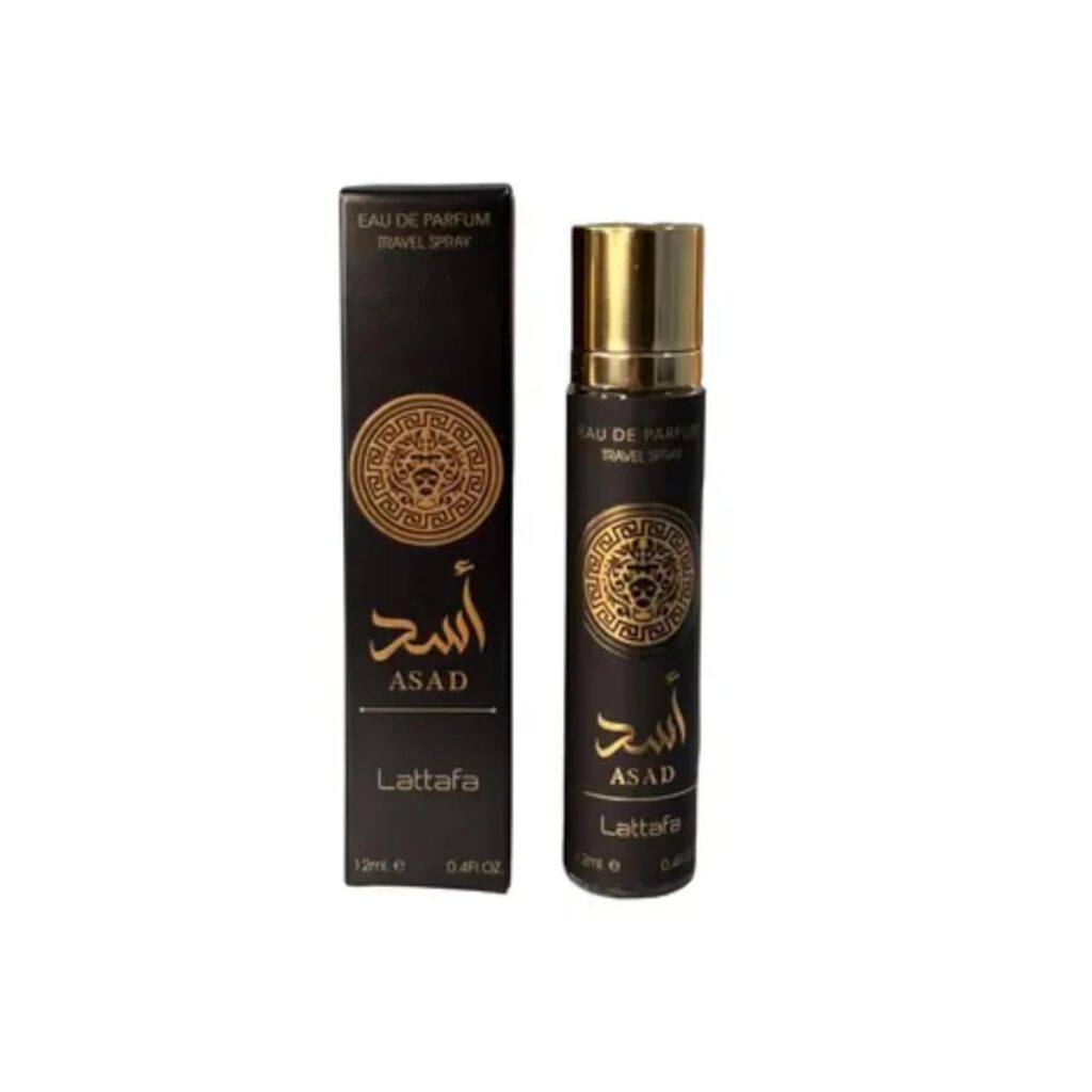 Lattafa Perfumes Asad for Unisex Eau de Parfum Spray, 0.4 Ounce (12ML)