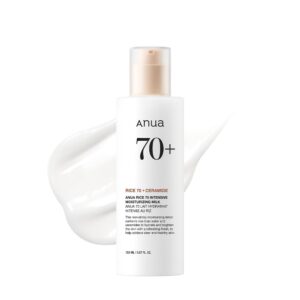 ANUA Rice 70 Intensive Moisturizing Milk, Hydrating Face Lotion, Niacinamide, Ceramides, All Skin Types, Sensitive