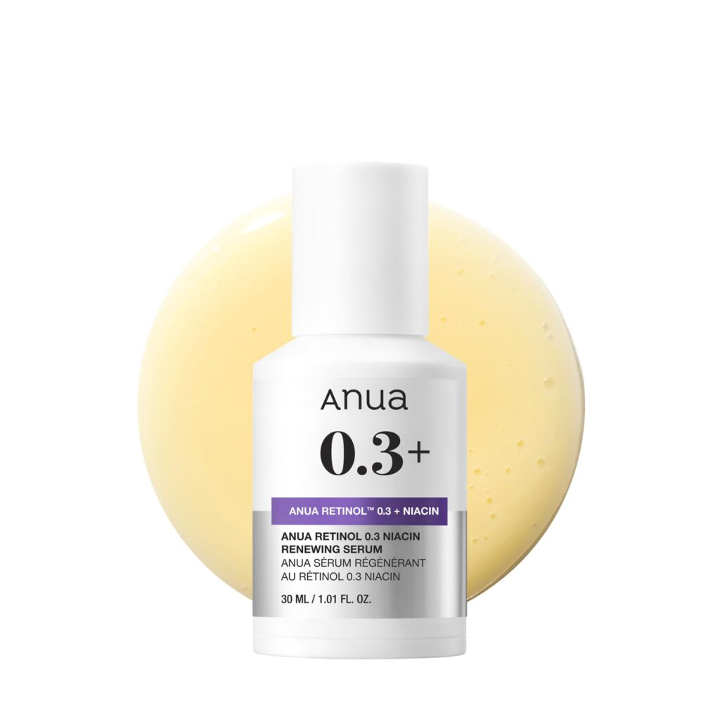 Anua Retinol Serum for Smooth & Renewed Texture, 0.3_ Retinol, 5_ Niacinamide, Hydration & Glass Skin