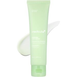 medicube Exosome Cica Tea Tree Cream for Sensitive Skin with Centella Asiatica help reduce redness and breakouts