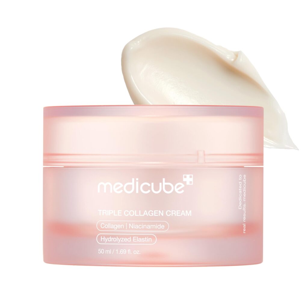 Medicube Triple Collagen Cream - Hydrating & Firming Moisturizer with Hyaluronic Acid, Premium Elastin