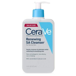 CeraVe Renewing Salicylic Acid Cleanser, Formulated With Hyaluronic Acid, Niacinamide, & Ceramides, Gentle BHA Exfoliating