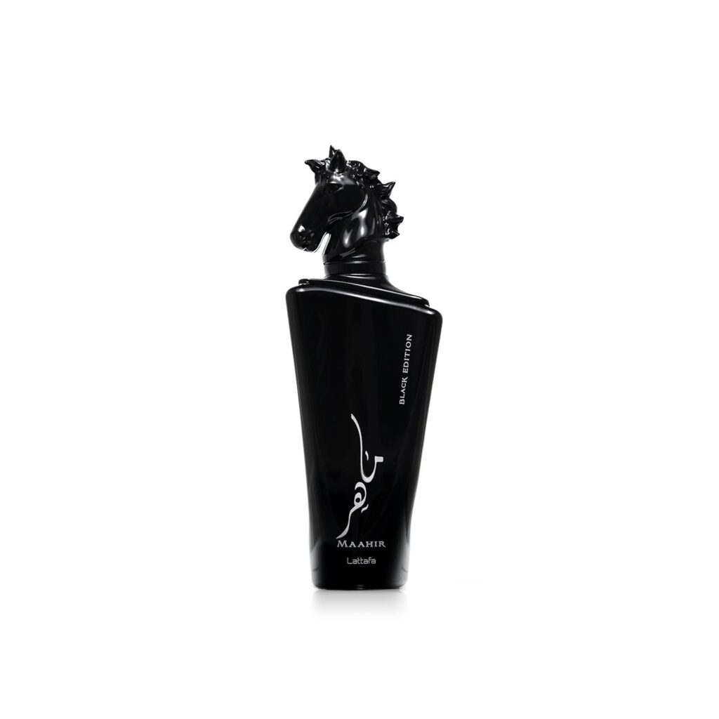 Lattafa Perfumes Maahir Black Edition for Unisex Eau de Parfum Spray, 3.4 Ounce