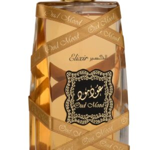 Lattafa Oud Mood Elixir for Unisex Eau de Parfum Spray, 3.4 Ounce / 100 ml