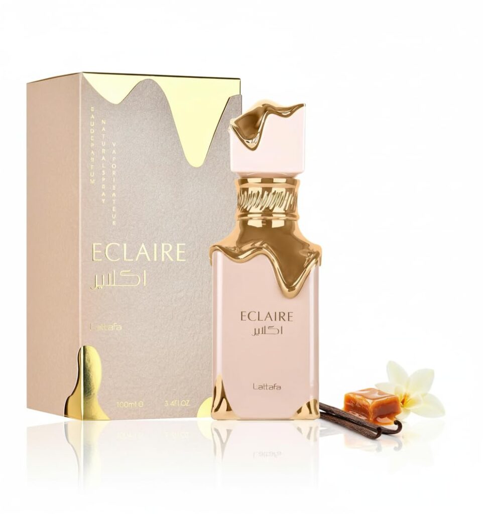 Lattafa Eclaire - Vanilla, Caramel, Sweet, Floral - Eau de Parfum Long-Lasting Fragrance for Women, 3.40 Ounce / 100 ml