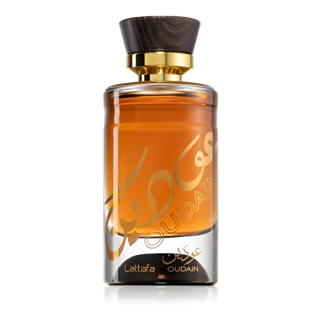 Lattafa Oudain Eau de Parfum Spray for Unisex, 3.4 Ounce
