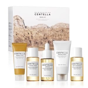 SKIN1004 Madagascar Centella Travel Kit, Toner, Ampoule, Soothing Cream, Cleansing Oil, Ampoule Foam, Basic Skincare Trial