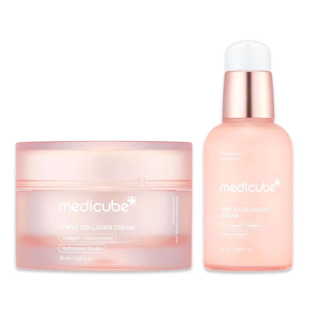 medicube Triple Collagen Nourish and Hydrate Duo_ Triple Collagen Cream and Triple Collagen Serum _ Niacinamide