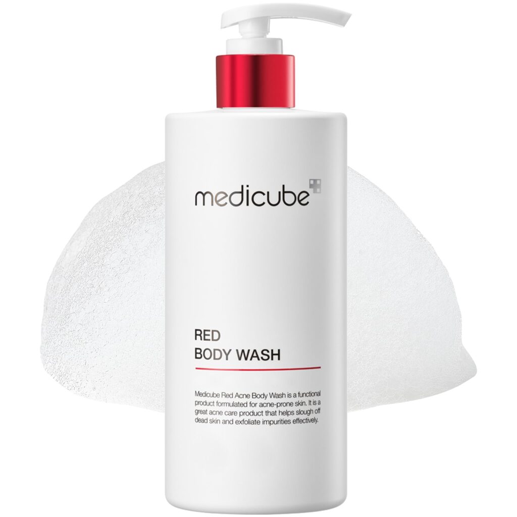 medicube Red Body Wash 14.10 Fl.oz I Low pH and Hydrating Cleanser with Salicylic Acid, Lactic Acid, Niacinamide and Hyalu