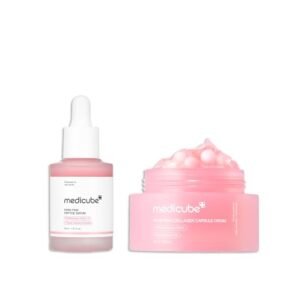 medicube Salmon PDRN Renewal Duo_ Salmon DNA PDRN Pink Peptide Serum and Salmon DNA PDRN Pink Collagen Capsule Cream