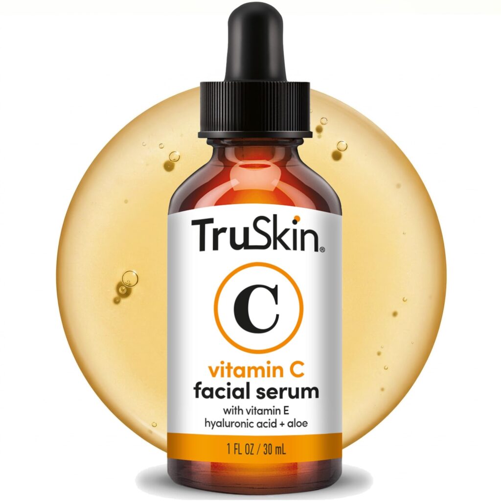 TruSkin Vitamin C Serum for Face - Anti Aging Face Serum with Hyaluronic Acid & Vitamin E - Brightening Formula for Improving Appearance of Dark Spots, Fine Lines & Wrinkles - All Skin Typ