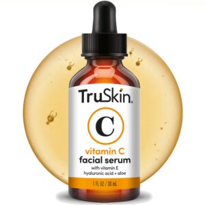 TruSkin Vitamin C Serum for Face - Anti Aging Face Serum with Hyaluronic Acid & Vitamin E - Brightening Formula for Improving Appearance of Dark Spots, Fine Lines & Wrinkles - All Skin Typ